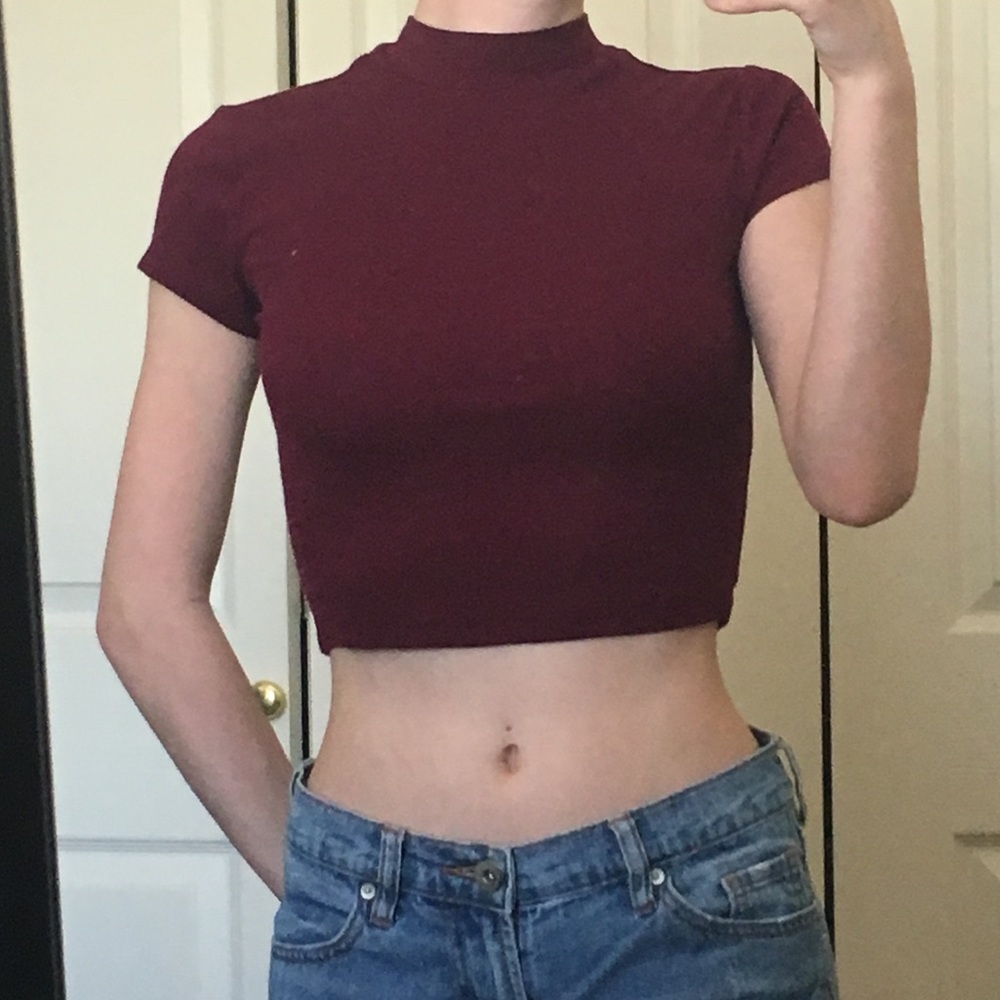 Turtle neck Crop Top